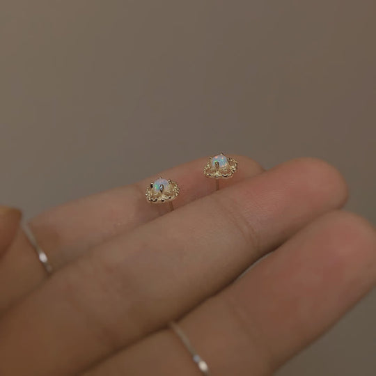 Zarte Vintage-Ohrringe mit Opal für Damen - Stilvolles Design 5