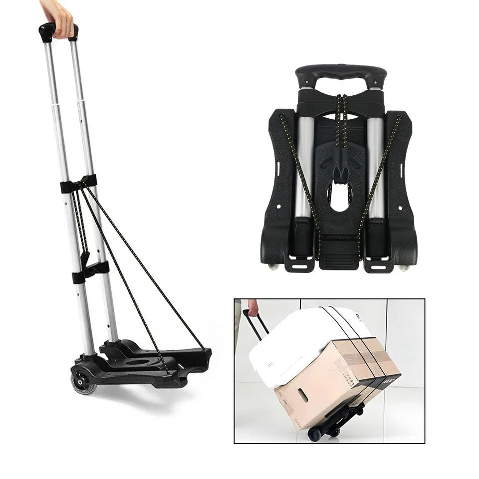 Zusammenklappbarer Trolley mit Teleskopgriff 0