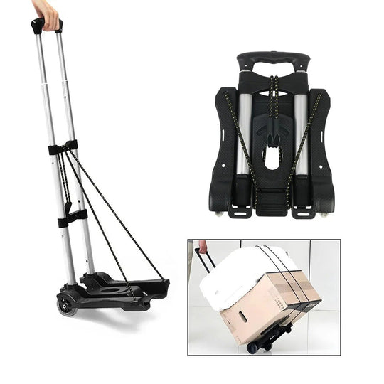 Zusammenklappbarer Trolley mit Teleskopgriff 0