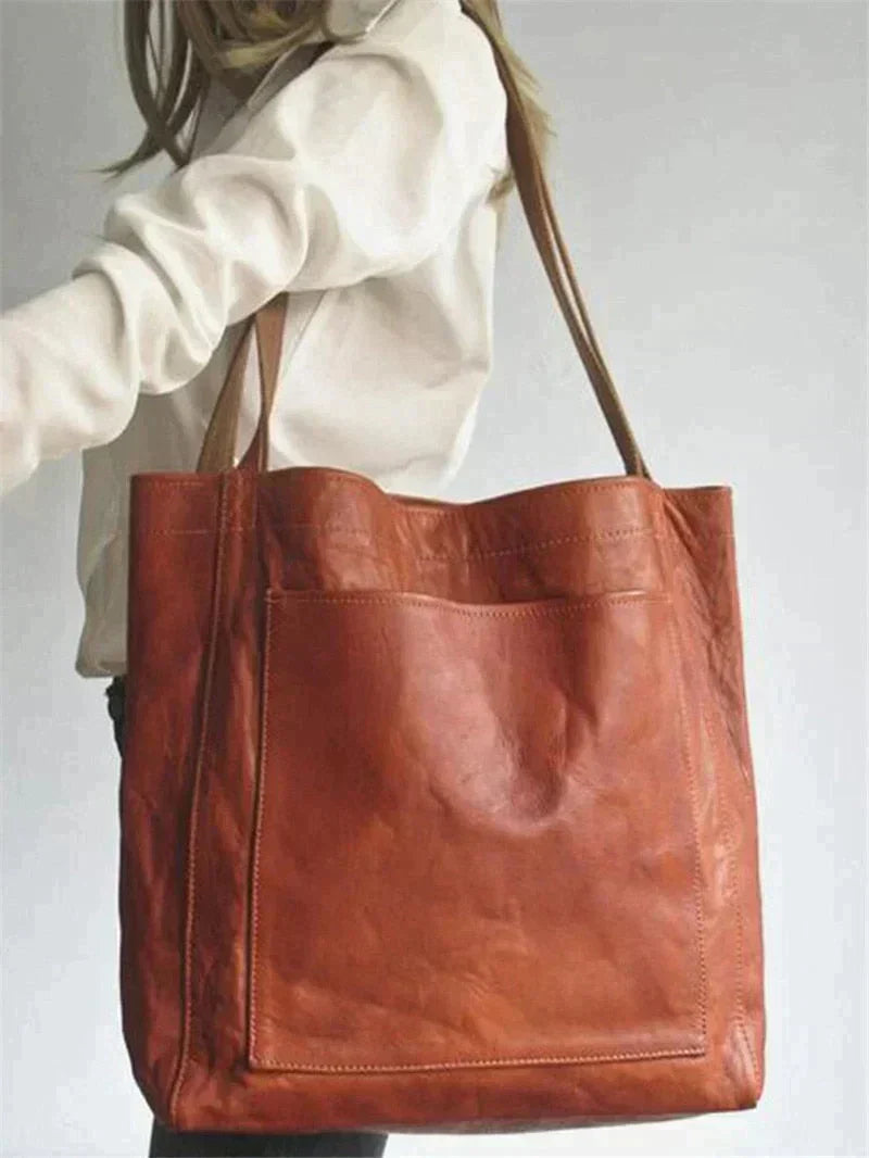 Damen Handtasche Klassisches Design Veganes Leder Elegant und Geräumig 4