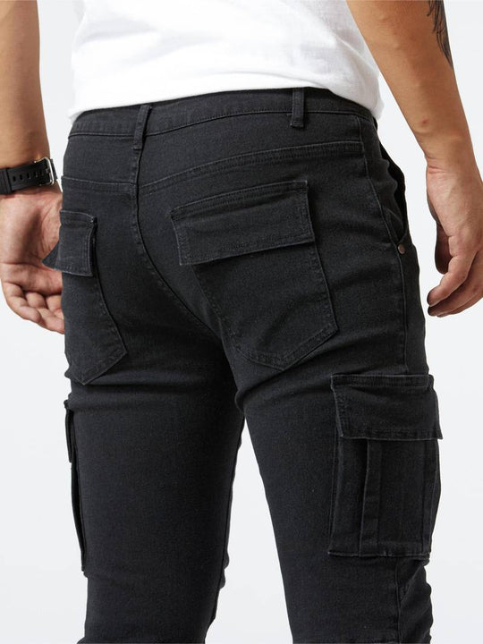 Herren Cargohosen Slim-Fit Baumwollmischung - Modernes Design mit Praktischen Taschen-5