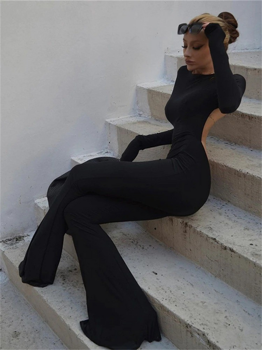 Rückenfreier Damen-Playsuit mit Neckholder