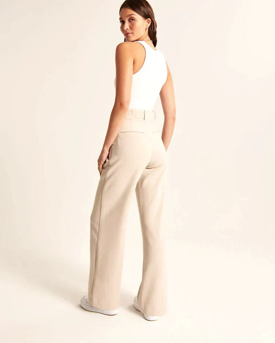 Damen Tailored Hosen Eleganter Schnitt Polyester-Viskose-Mix 4