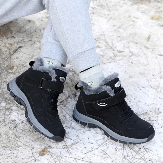 Leichte Damen-Schneestiefel mit Fell
