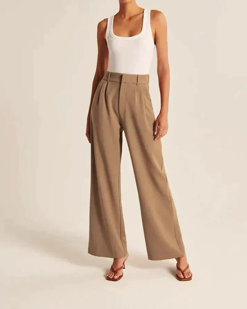 Damen Tailored Hosen Eleganter Schnitt Polyester-Viskose-Mix 5