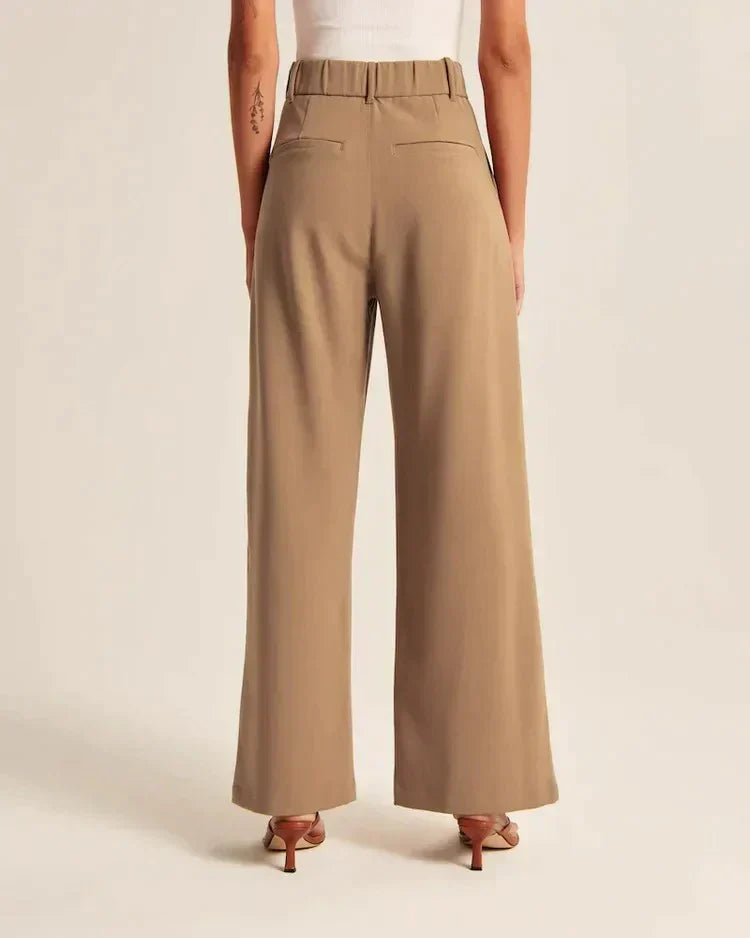 Damen Tailored Hosen Eleganter Schnitt Polyester-Viskose-Mix 6