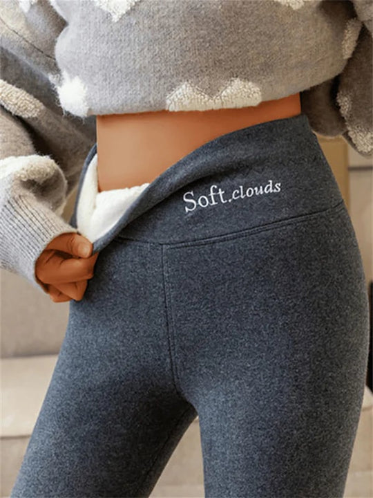 Damen Thermo Leggings Fleece Innenfutter Bequem Figurformend 1