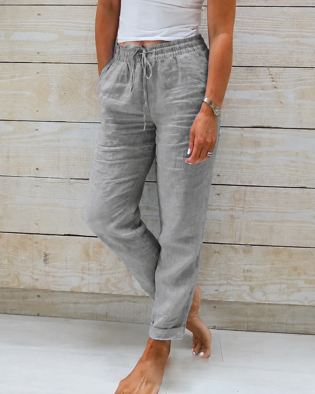 Damen Hose Lockerer Schnitt Atmungsaktives Design