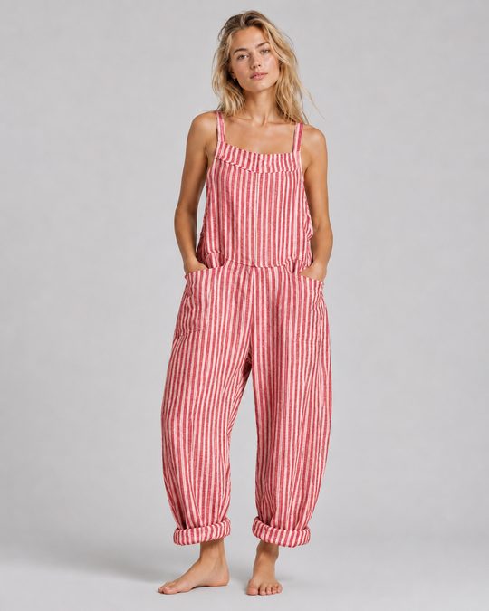Damen Jumpsuit Sommer Bequeme Passform Aus Luxuriösem Stoff