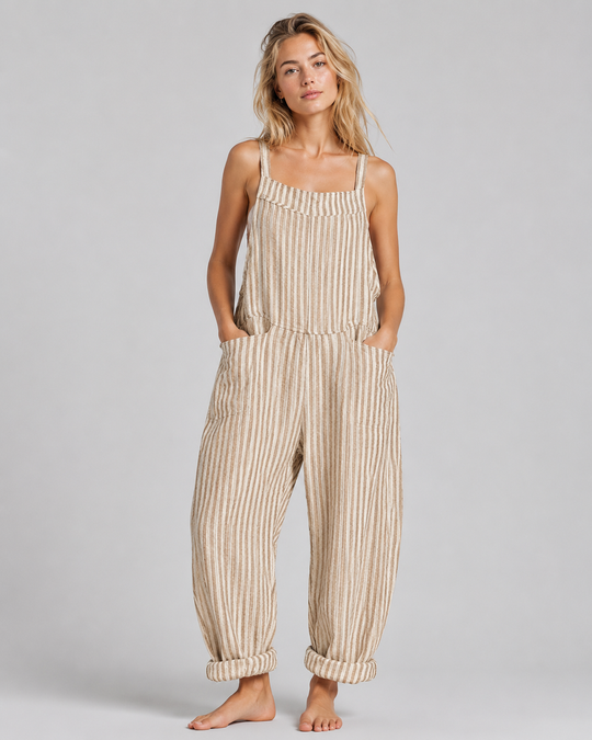 Damen Jumpsuit Sommer Bequeme Passform Aus Luxuriösem Stoff