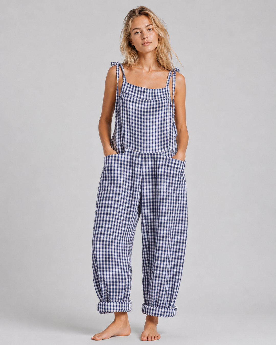 Damen Jumpsuit Sommer Bequeme Passform Aus Luxuriösem Stoff