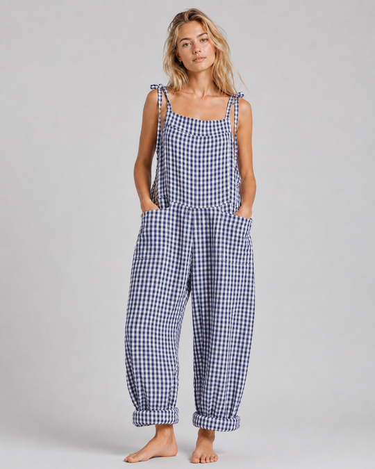 Damen Jumpsuit Sommer Bequeme Passform Aus Luxuriösem Stoff