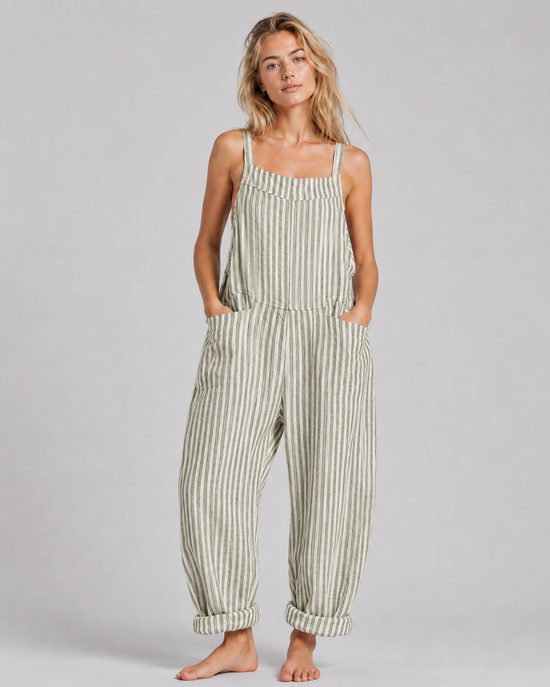 Damen Jumpsuit Sommer Bequeme Passform Aus Luxuriösem Stoff