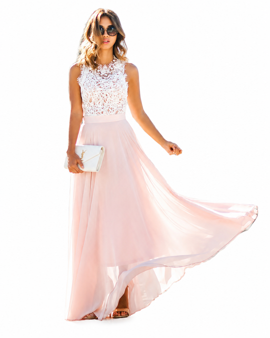Damen Kleid Spitze Elegantes Festliches Kleid für Hochzeitsgast