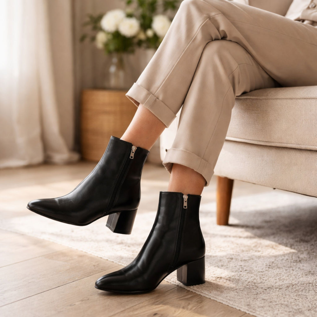 Damenstiefeletten mit Reißverschluss