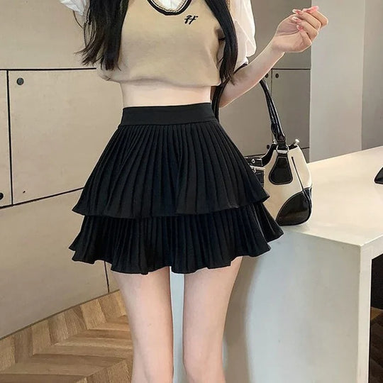 Lolita-Rock mit Rüschen und hoher Taille