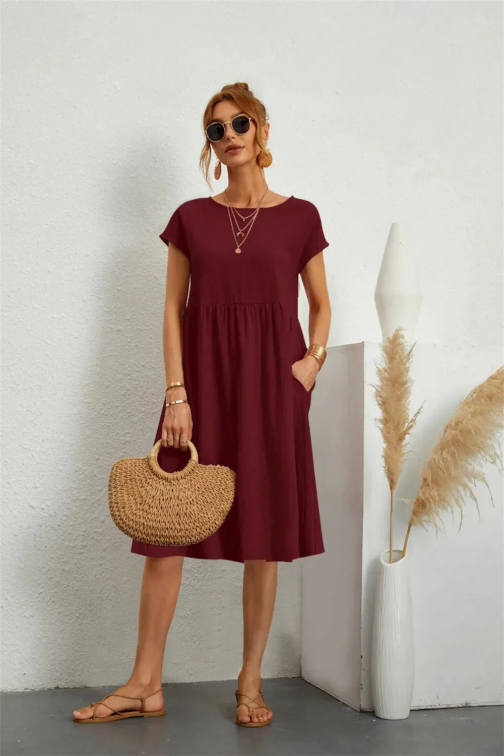 Variant image for Damen Kleid Hochzeitsgast Elegantes Festliches Design Hochwertige Stoffe-57