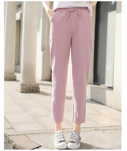 Haremshose mit elastischer Taille für Frauen