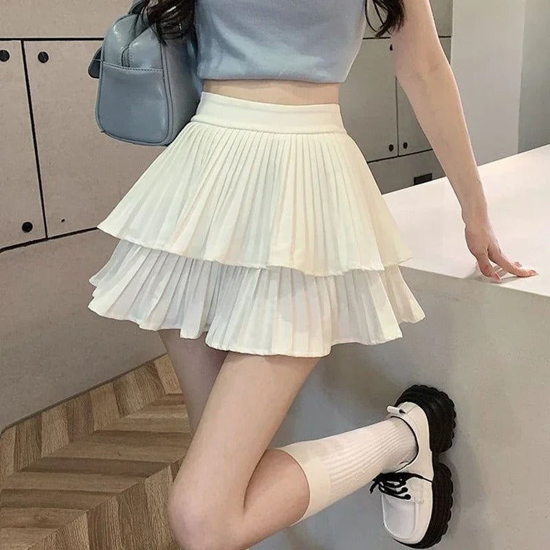 Lolita-Rock mit Rüschen und hoher Taille