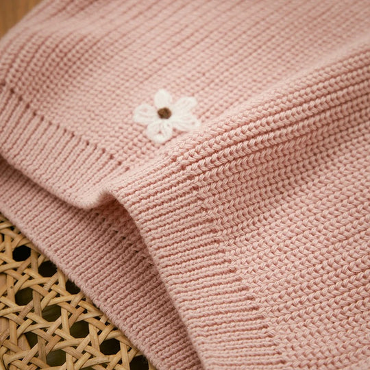 Blumenstrickpullover für Kinder