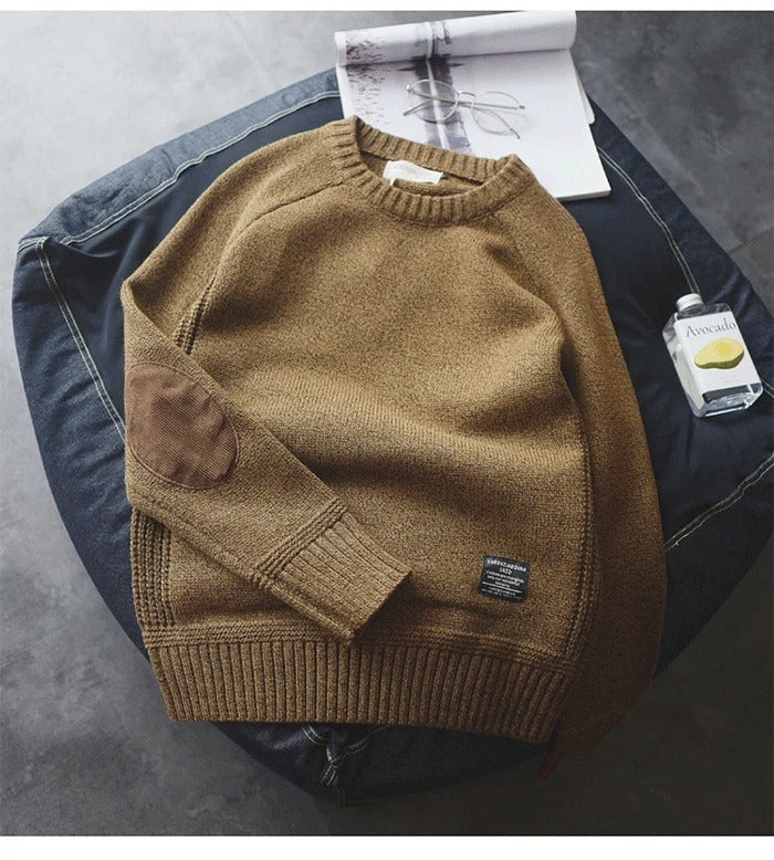 Übergroßer Herrenpullover aus Patchwork