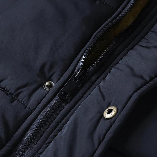 Warmer Pelzmantel mit Kapuze für Männer