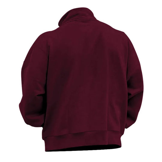 Herren-Sweatshirt mit halbem Reißverschluss und Stehkragen