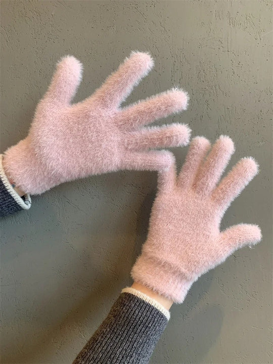Nerz-Samt Winterhandschuhe