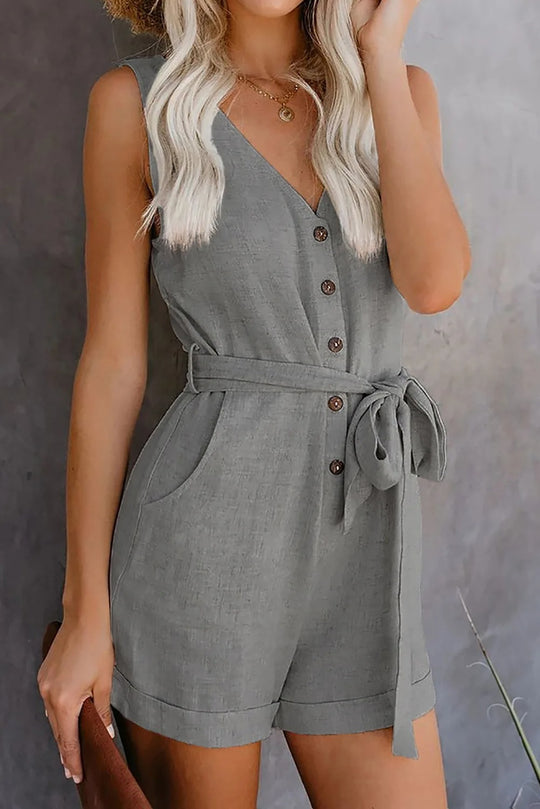 Lässiger Damen-Overall mit V-Ausschnitt
