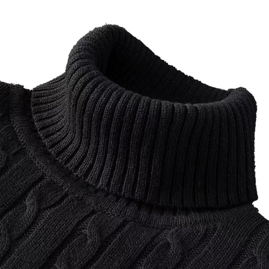 Herren-Rollkragenpullover aus Strick