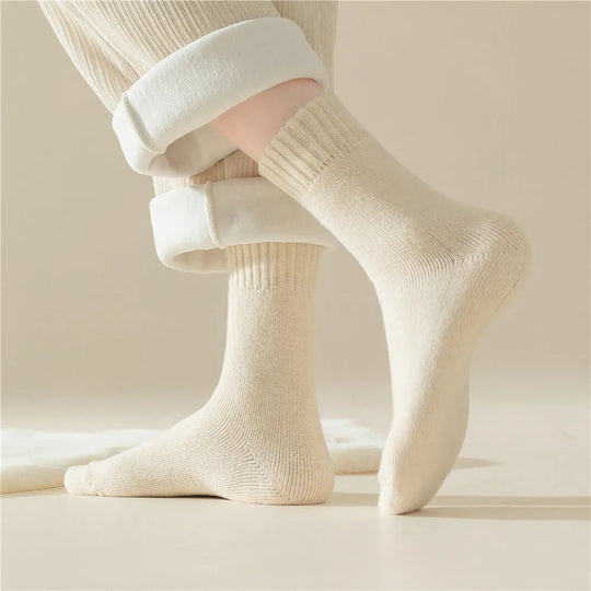 3 Paar dicke Damensocken aus Wolle