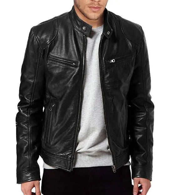Motorrad-Lederjacke für Männer