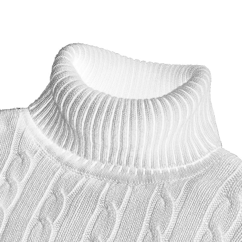 Herren-Rollkragenpullover aus Strick