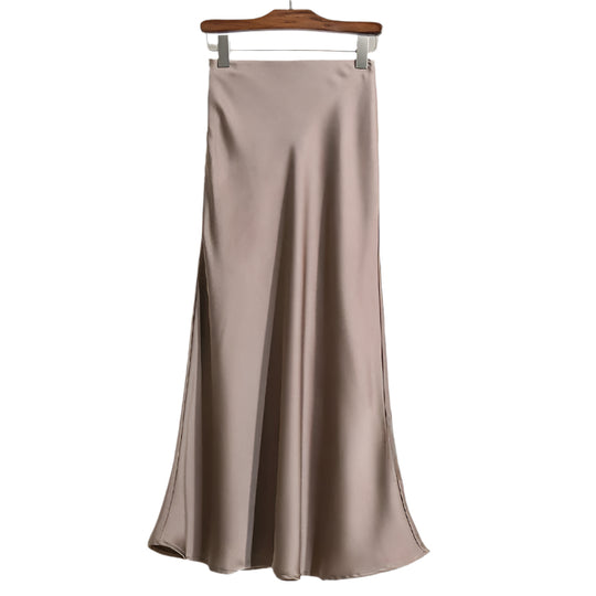 Frauen Essig Satin Fischschwanzrock