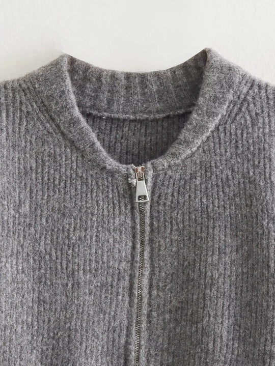 Vintage-Damenpullover mit Rundhalsausschnitt
