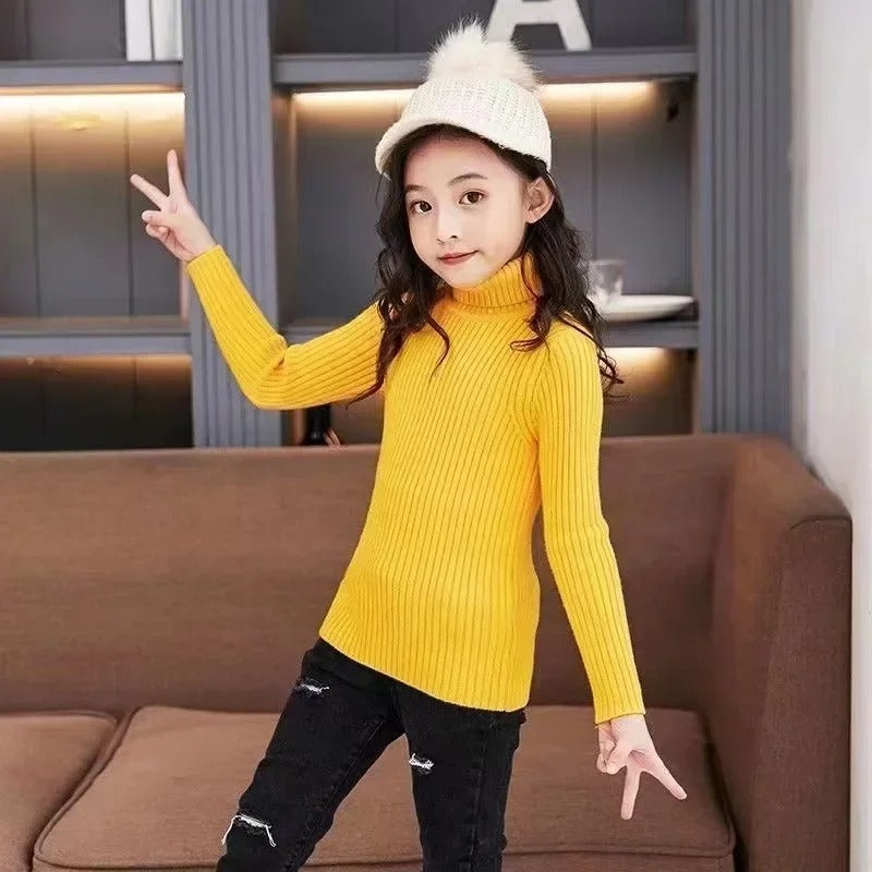 Strickrollkragenpullover für Kinder