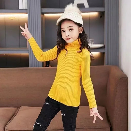 Strickrollkragenpullover für Kinder