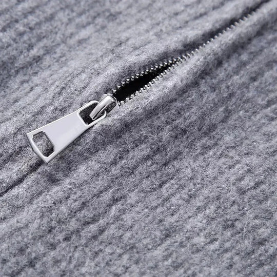 Damen-Strickpullover mit Reißverschluss