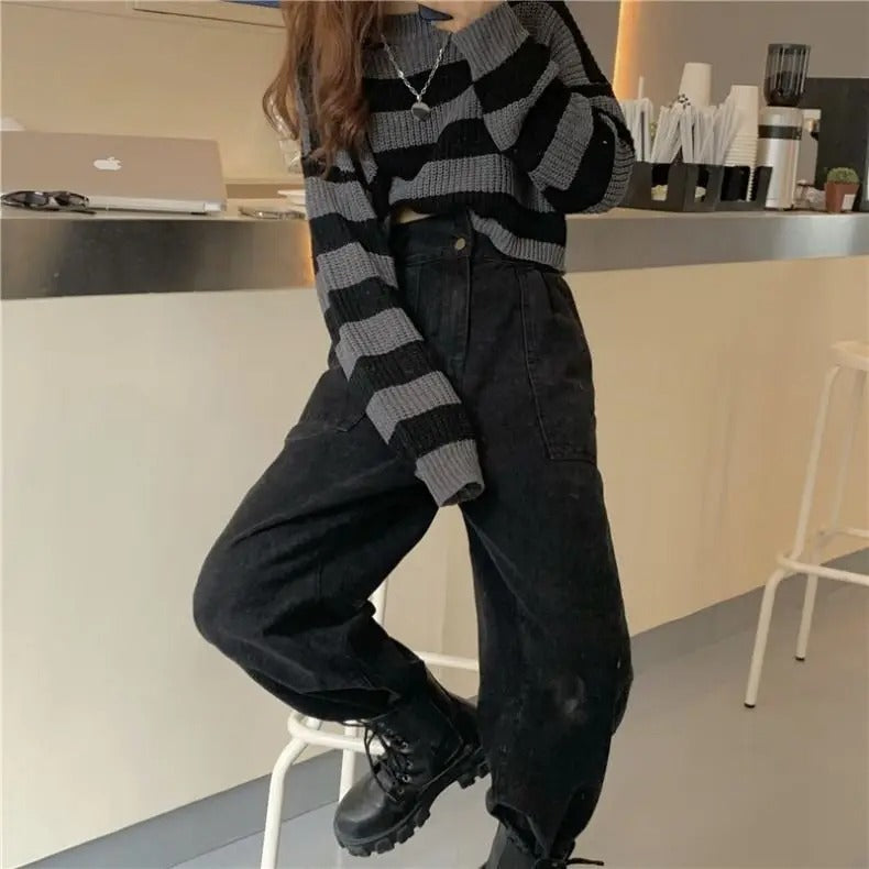 Damen Vintage Oversized Kurze Jacke