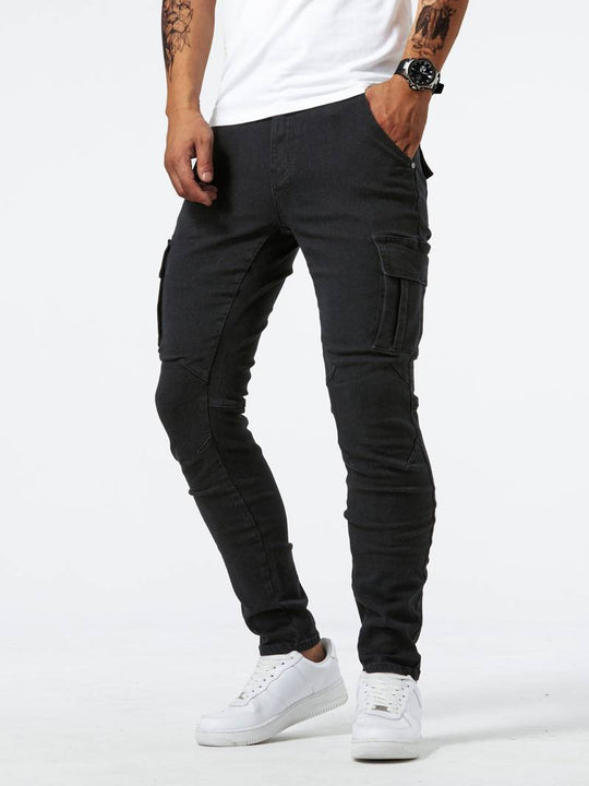Herren Cargohosen Slim-Fit Baumwollmischung - Modernes Design mit Praktischen Taschen-2