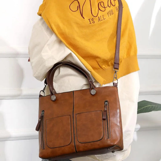Damentasche Elegantes Design Hochwertiges Leder Geräumig 6