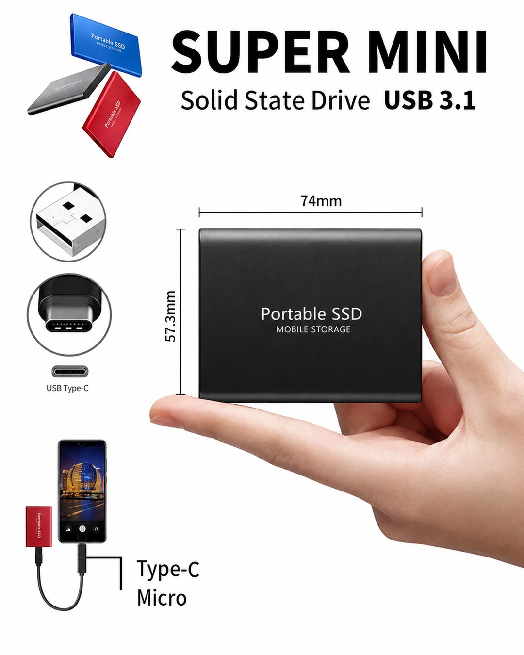 Externe SSD 128 TB Kompakt und Schnell