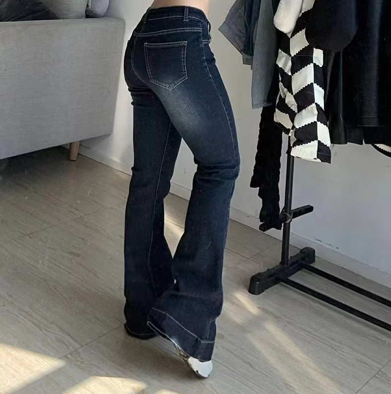 Schlaghosen mit niedriger Taille für Frauen