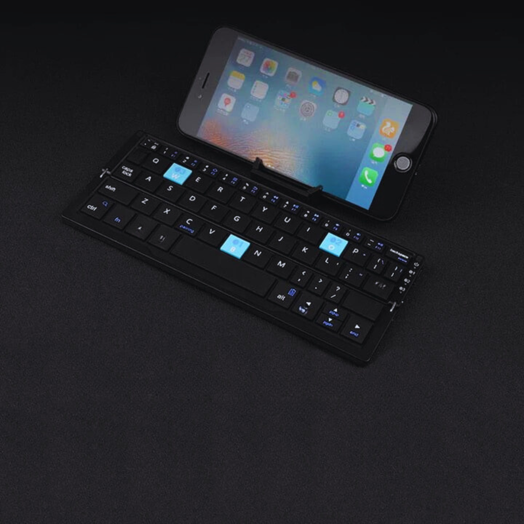 Tragbare Kabellose Bluetooth-Tastatur Kompakt Faltbar Hochwertiger Kunststoff