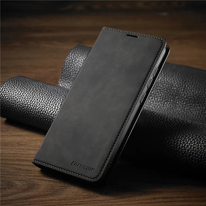 iPhone Hülle Magnetverschluss Leder Stilvoll 0