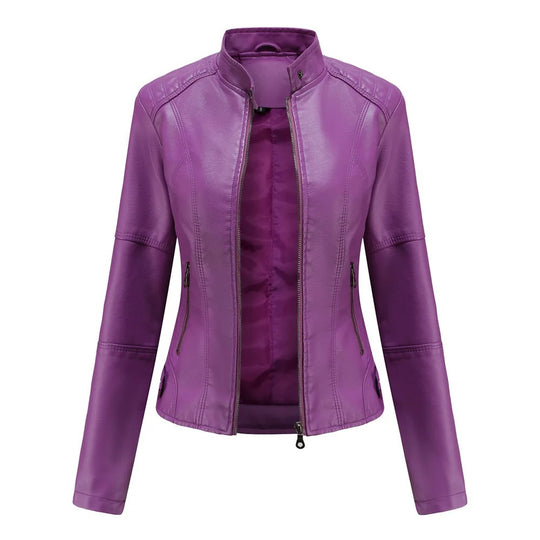 Motorrad-Lederjacke für Frauen