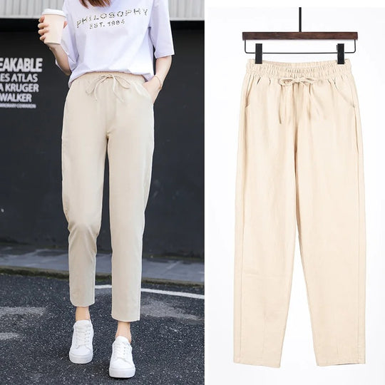 Haremshose mit elastischer Taille für Frauen