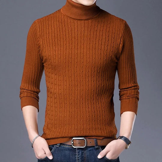 Herren-Rollkragenpullover aus Strick