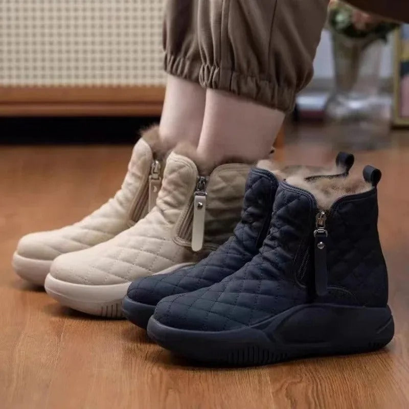 Winter-Schneestiefel mit dickem Boden