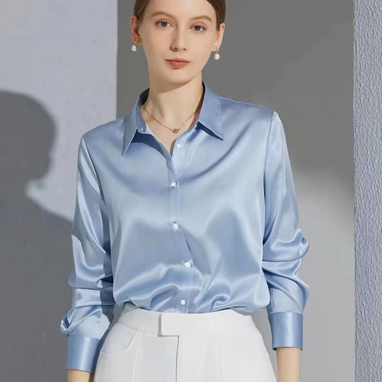 Seidenbluse mit Knopfleiste für Damen